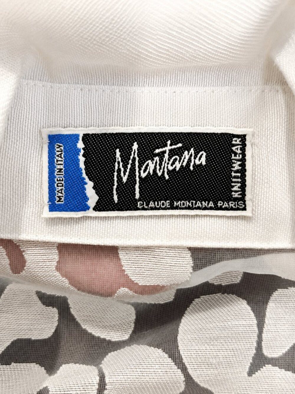 Martana Claude Montana Paris Sheer Floral Bow Blouse Size 42 Ivory White - Picture 10 of 10